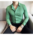 Camisa Social Slim Fit Masculina Premium-BR001