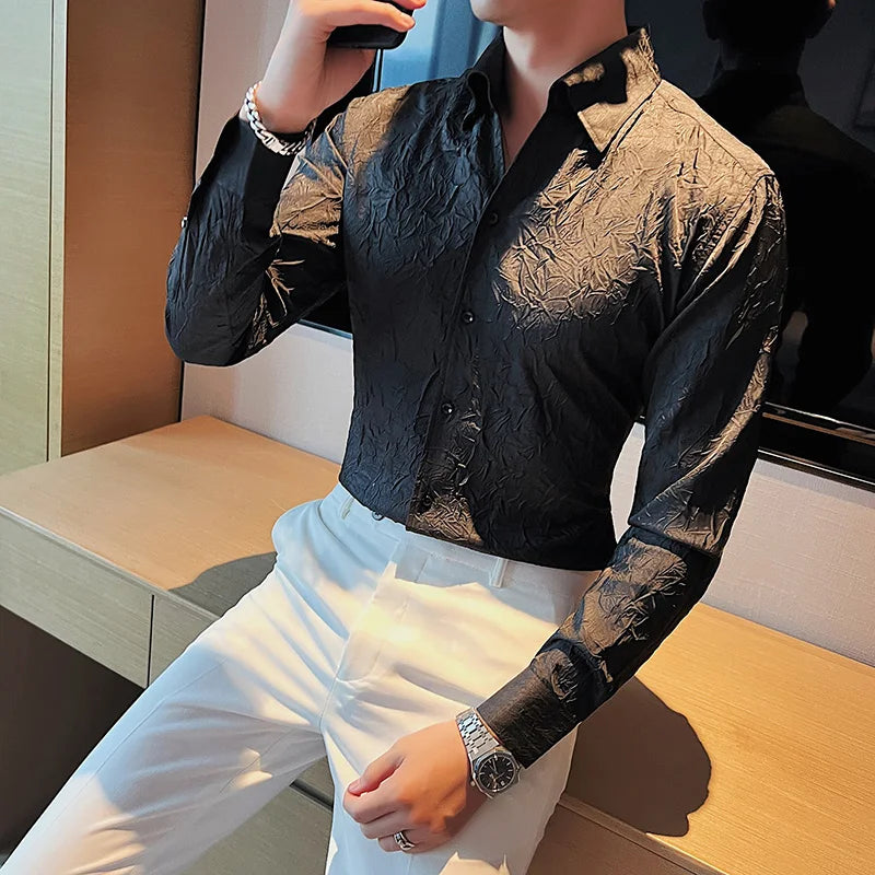 Camisa Social Slim Fit Masculina Premium-BR004