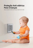 DELEFU Cinza Painel PC Brasil Standard Outlet Duplo USB Tipo C Parede Power Sock