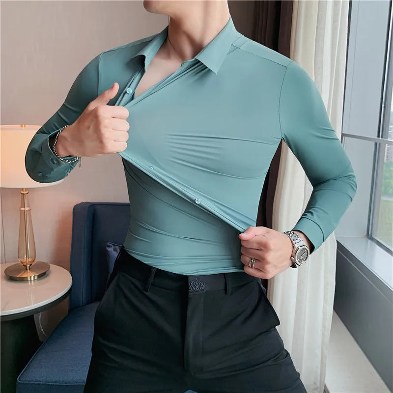 Camisa Social Slim Fit Masculina Premium-BR005