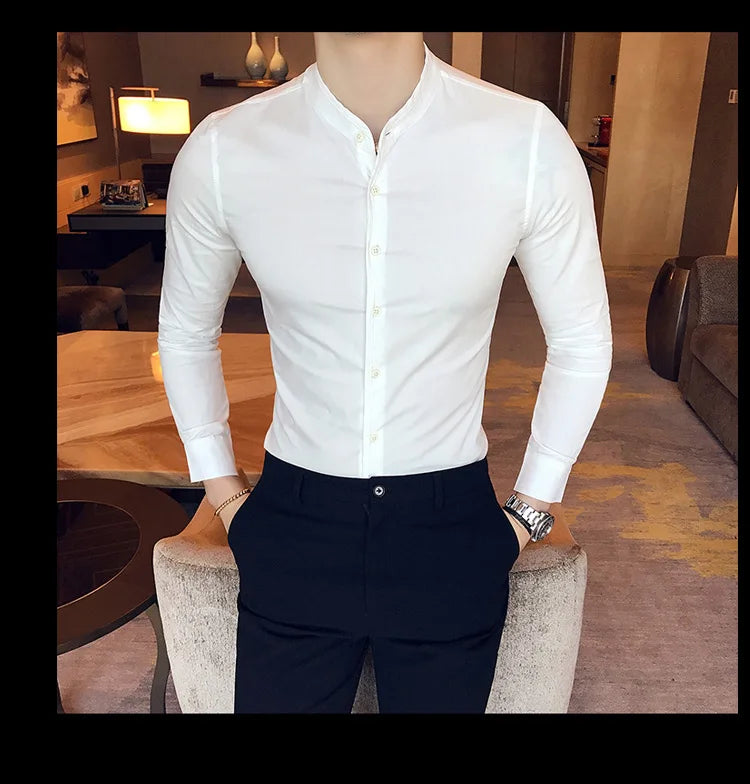 Camisa Social Slim Fit Masculina Premium-BR003