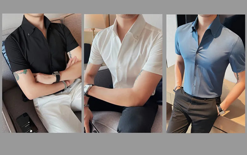 Camisa Social Slim Fit Masculina - Essencial Estilo:BR002