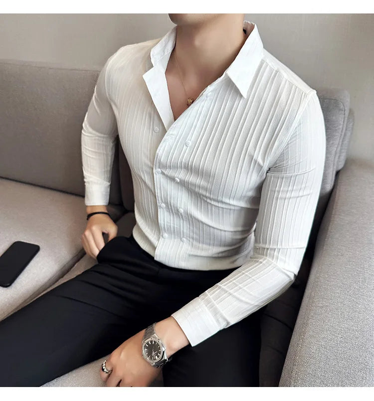 Camisa Social Slim Fit Masculina Premium-BR001