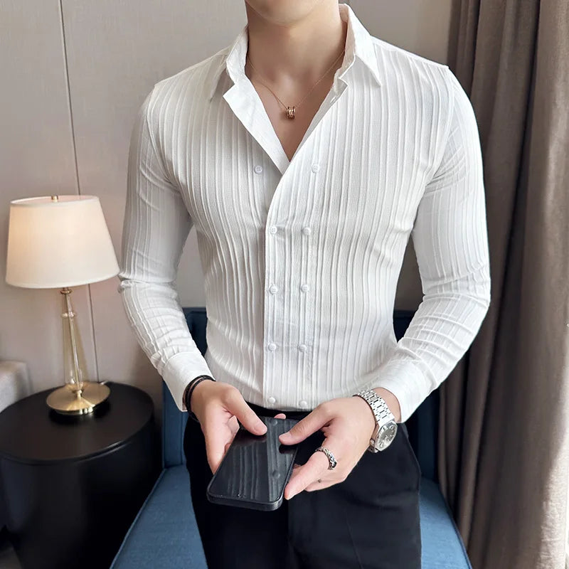Camisa Social Slim Fit Masculina Premium-BR001