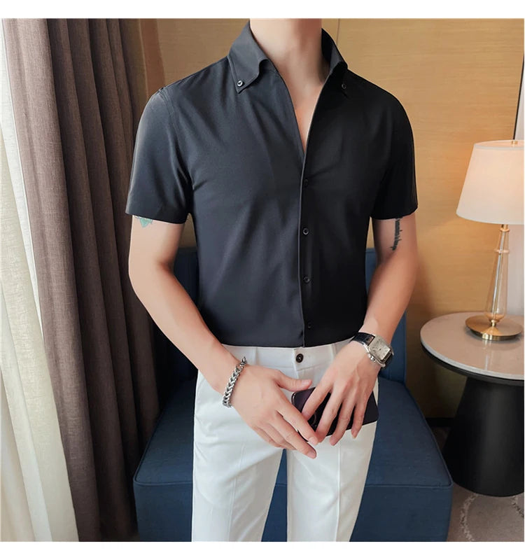 Camisa Social Slim Fit Masculina - Essencial Estilo:BR002