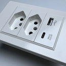 DELEFU-Tomada Interruptor Com Usb Parede 110/220v Padrão 4x2 Carrega Turbo Cor Branca