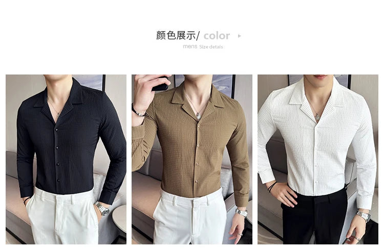 Camisa Social Slim Fit Masculina Premium-BR002